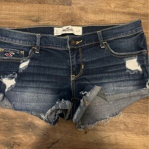 Hollister Women's Dark Blue Jean Shorts